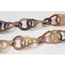 Halskette Wasserbüffel Chain 70mm White shiny / Long...