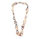 Halskette Wasserbüffel Chain 70mm White shiny / Long oval twisted / 108cm