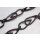 Necklace Water Buffalo Chain 92mm Black shiny / Teardrop w/ ring / 110cm