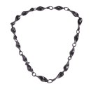 Necklace Water Buffalo Chain 65mm Black shiny / Twisted w/ ovel / 110cm