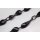 Necklace Water Buffalo Chain 65mm Black shiny / Twisted w/ ovel / 110cm