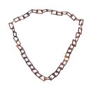 Necklace Water Buffalo Chain 32mm Brown shiny / Square / 110cm