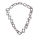 Halskette Wasserbüffel Chain 32 /45mm Black shiny / Square / 116cm