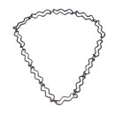 Necklace Water Buffalo Chain 80mm Black shiny / oval twisted / 110cm