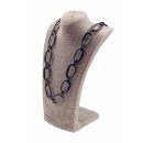 Halskette Wasserbüffel Chain 50x30mm Black shiny w /...