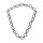 Halskette Wasserbüffel Chain 50x30mm Black shiny w / Grey resin / Oval w/ ring / 115cm