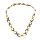 Necklace Water Buffalo Chain 50x30mm Black shiny w / Yellow resin / Oval w/ ring / 115cm