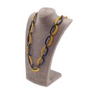 Halskette Wasserbüffel Chain 50x30mm Black shiny w /...