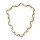 Halskette Wasserbüffel Chain 50x30mm Black shiny w / Yellow resin / Oval w/ ring / 115cm