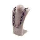 Halskette Wasserbüffel Chain 50x30mm Black shiny w /...