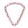 Halskette Wasserbüffel Chain 50x30mm Black shiny w / Red resin / Oval w/ ring / 115cm