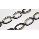 Halskette Wasserbüffel Chain 50x30mm Black shiny w /...