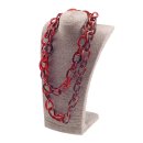 Halskette Wasserbüffel Chain 38x28mm Red shiny /...
