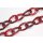 Halskette Wasserbüffel Chain 38x28mm Red shiny / Wavy  / 154cm