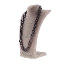 Halskette Holz Ebony chain  ca.27x20 mm / black shiny /...