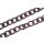 Necklace Wood Ebony chain  ca.27x20 mm / black shiny / small wavy / 80cm