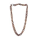 Necklace Wood Robles chain ca.27x20 mm  / natural  /  small wavy / 86cm