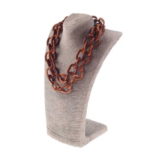 Halskette Holz Bayong chain ca.30mm  / natural / Ring / 120cm