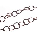 Halskette Holz Ebony chain ca.45mm  / natural  / Ring / 98cm