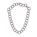 Necklace Wood Ebony chain ca.45mm  / natural  / Ring / 98cm