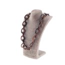 Halskette Holz Ebony chain  ca.45mm  / natural / Wavy  /...