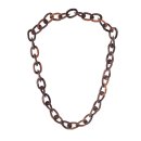 Necklace Wood Ebony chain  ca.45mm  / natural / Wavy  / 112cm