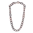 Necklace Wood Ebony chain  ca.53mm  / natural / Wavy  / 140cm