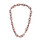 Necklace Wood Bayong chain ca.53mm ,  Natural / Teardrop / 124cm