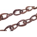 Halskette Holz Ebony chain ca.55mm, Tiger / Teardrop / 124cm
