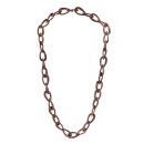 Necklace Wood Ebony chain ca.55mm, Tiger / Teardrop / 124cm