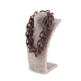 Halskette Holz handpainted  Halskette chain ca.45mm / Wavy  / 140cm