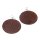Watersnake Leather Earrings,925 Sterling Silver,Dark Brown,Flat Round 50x2mm