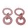 Watersnake Leather Earrings,925 Sterling Silver,Lila Matt,Ring w/ Oval 36-38mm