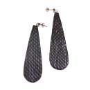 Watersnake Leather Earrings,925 Sterling Silver,...