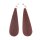 Watersnake Leather Earrings,925 Sterling Silver,Faded Rose,Long Teardrop 82x20x2mm