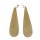 Watersnake Leather Earrings,925 Sterling Silver,Yellow,Long Teardrop 82x20x2mm