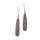 Python Leather Earrings,925 Sterling Silver,Grey ,Long Teardrop 70mm