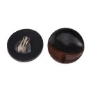 Black & Brown Horn Earrings,Flat Round 40mm