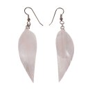 Earrings made of Cabibi Shell Handcarving Leaf...