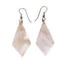 Earrings made of Cabibi Shell Handcarving Teardrop...