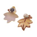 Earrings made of MOP Shell with Silver Mouth Design 82mm