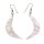 Earrings made of Cabibi Shell Moon Design,White 46mm