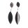 Earrings made of Cabibi and Blackpen Shell Oval Design,90mm