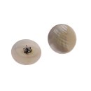 Earrings made of Cabibi Shell Flat Round Design,White 22mm