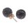 Stingray Leather Grey Round Polished Earrings,925 Sterling Silver 10mm