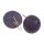 Stingray Leather Cabochon Cut Twilight Purple Polished Earrings,925 Sterling Silver 25mm