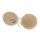 Stingray Leather Cabochon Cut Ivory Polished Earrings,925 Sterling Silver 25mm