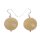 Stingray Leather Ufo Flat Round Ivory Polished Earrings,925 Sterling Silver 25mm
