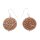 Stingray Leather Ufo Flat Round Brown Sugar Polished Earrings,925 Sterling Silver 25mm