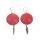 Stingray Leather Ufo Flat Round Paradise Pink Polished Earrings,925 Sterling Silver 25mm